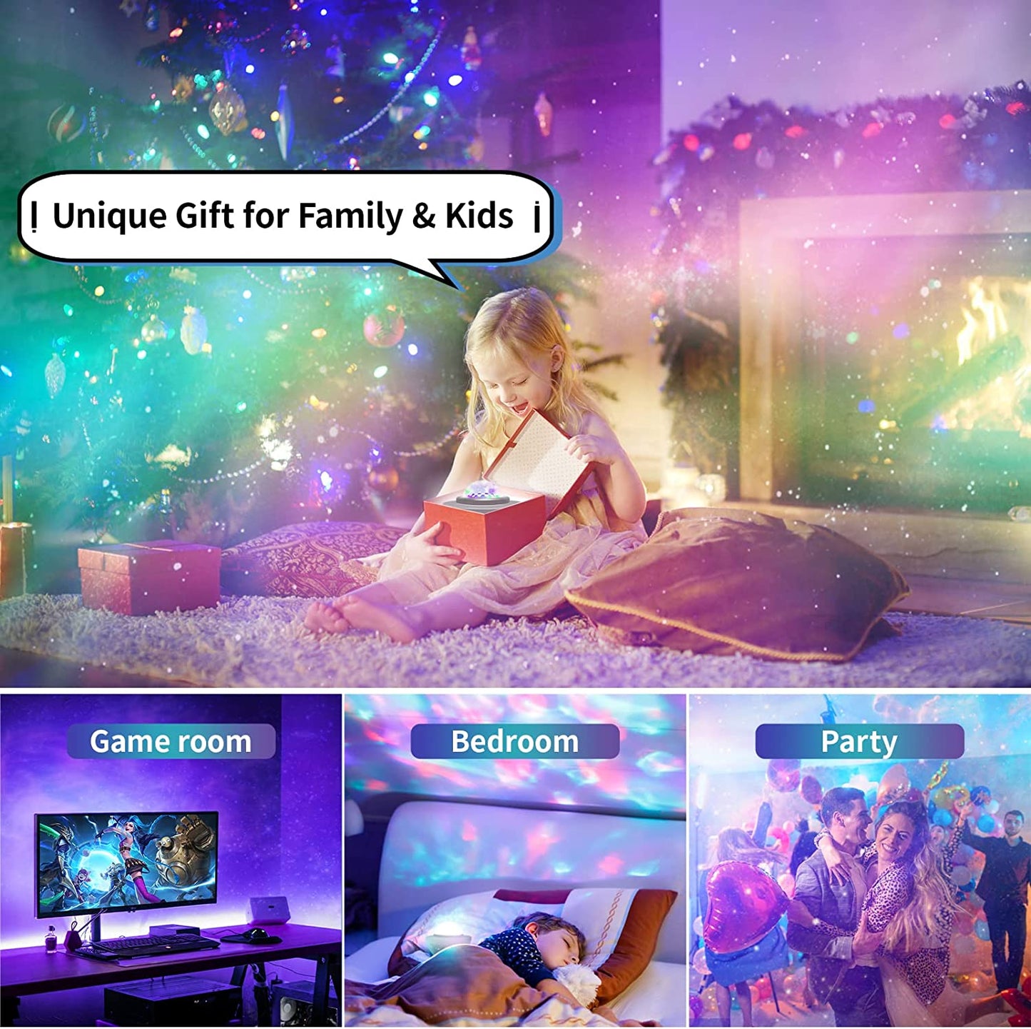 Star Projector Galaxy Light Projector with Remote & Bluetooth Speaker, Multiple Colors Dynamic Projections Night Light Projector for Kids Adults Bedroom, Space Lights for Bedroom Decor Aesthetic